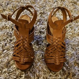 Madden Girl Tan Strappy Sandals